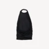 Women’s draped top in black Women’s draped top in black