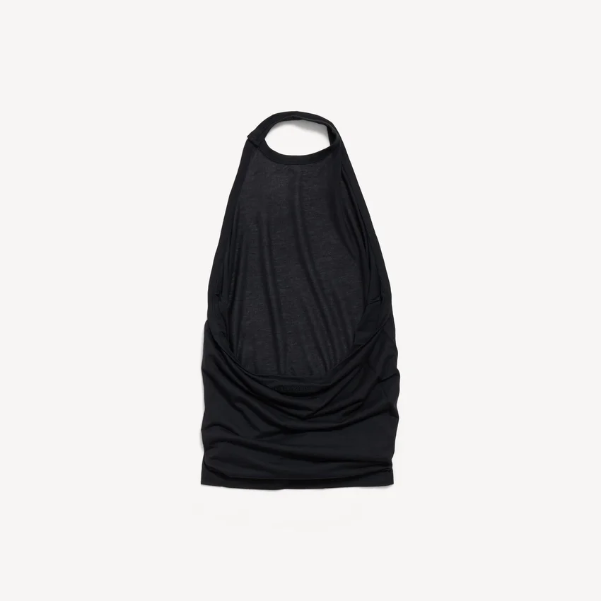 Women’s draped top in black Women’s draped top in black
