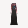 Women’s extreme tie dye long sleeve dress in black