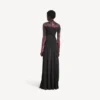 Women’s extreme tie dye long sleeve dress in black