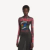 Women’s extreme tie dye long sleeve dress in black