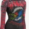 Women’s extreme tie dye long sleeve dress in black
