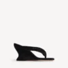 Women’s gaeta wedge thong in black Women’s gaeta wedge thong in black