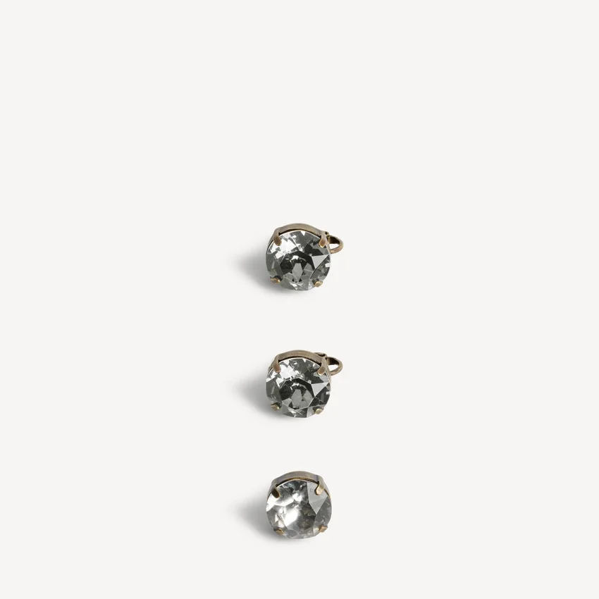 Women’s gala earrings set in dark gold/crystal Women’s gala earrings set in dark gold/crystal