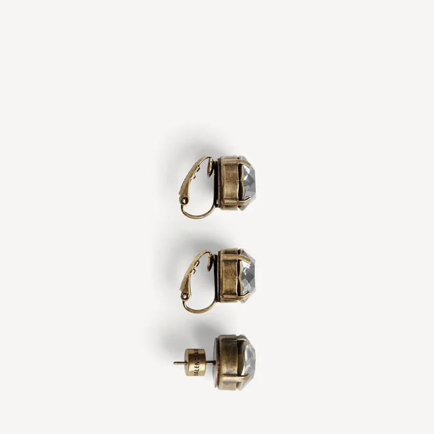 Women’s gala earrings set in dark gold/crystal Women’s gala earrings set in dark gold/crystal