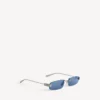Women’s gossip rectangle m sunglasses in dark ruthenium/blue Women’s gossip rectangle m sunglasses in dark ruthenium/blue
