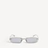 Women’s gossip rectangle m sunglasses in silver