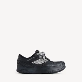 Women’s hamptons platform sneaker in black