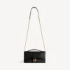 Women’s hourglass pochette with chain in black Women’s hourglass pochette with chain in black