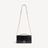 Women’s hourglass pochette with chain in black Women’s hourglass pochette with chain in black