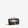 Women’s hourglass pochette with chain in black Women’s hourglass pochette with chain in black
