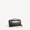 Women’s hourglass pochette with chain in black Women’s hourglass pochette with chain in black