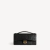 Women’s hourglass pochette with chain in black Women’s hourglass pochette with chain in black