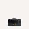 Women’s hourglass pochette with chain in black Women’s hourglass pochette with chain in black