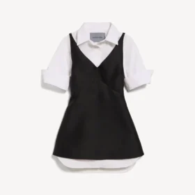 Women’s hybrid shirt dress in black