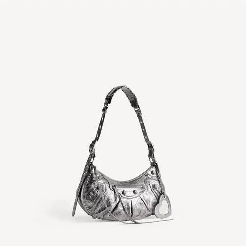 Women’s le cagole shoulder bag small in silver Women’s le cagole shoulder bag small in silver