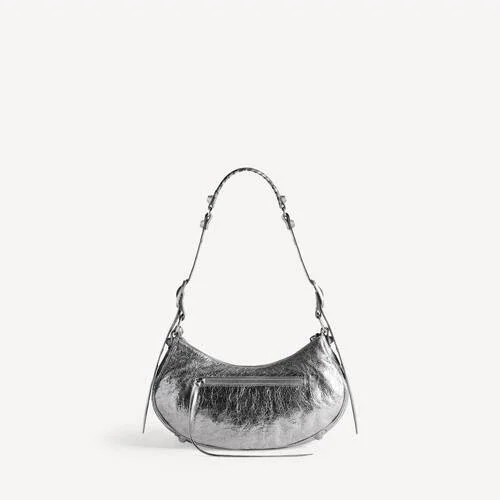 Women’s le cagole shoulder bag small in silver Women’s le cagole shoulder bag small in silver