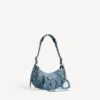 Women’s le cagole shoulder bag small with rhinestones in blue Women’s le cagole shoulder bag small with rhinestones in blue