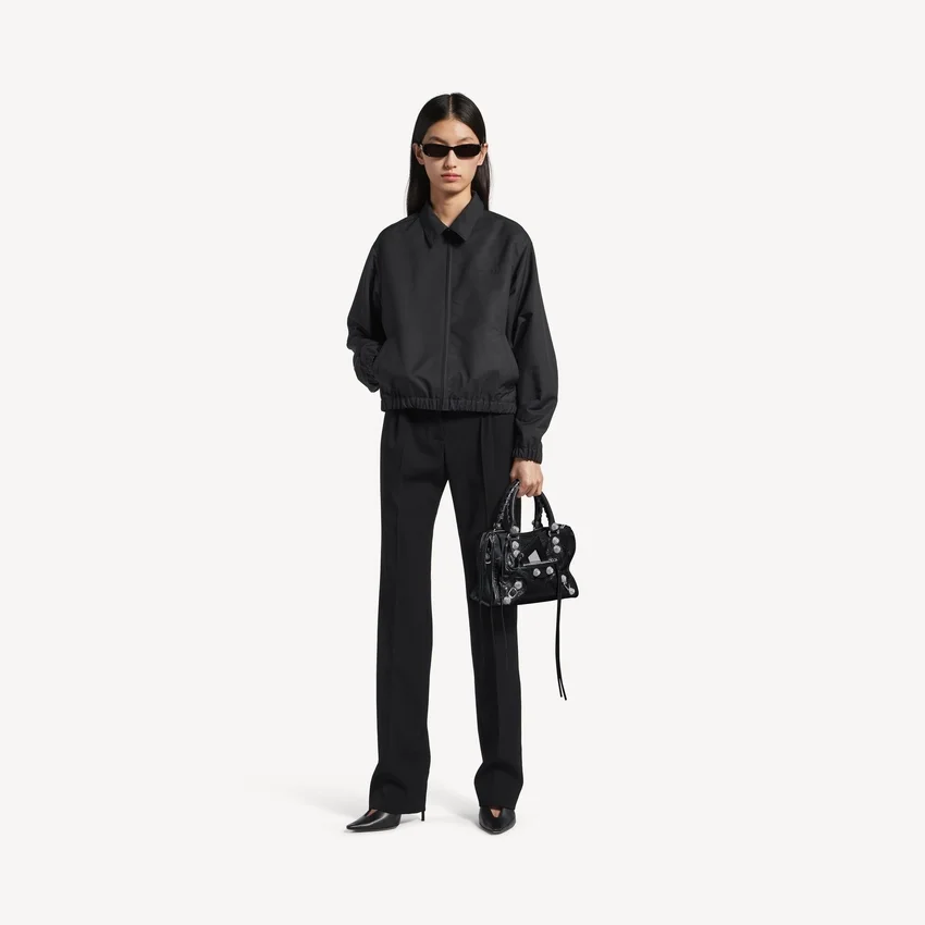 Women’s le city bag small giant studs with rhinestones in black Women’s le city bag small giant studs with rhinestones in black