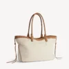 Women’s le city beach tote bag medium in beige/camel