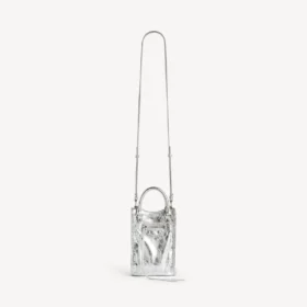 Women’s le city tote phone holder in silver Women’s le city tote phone holder in silver