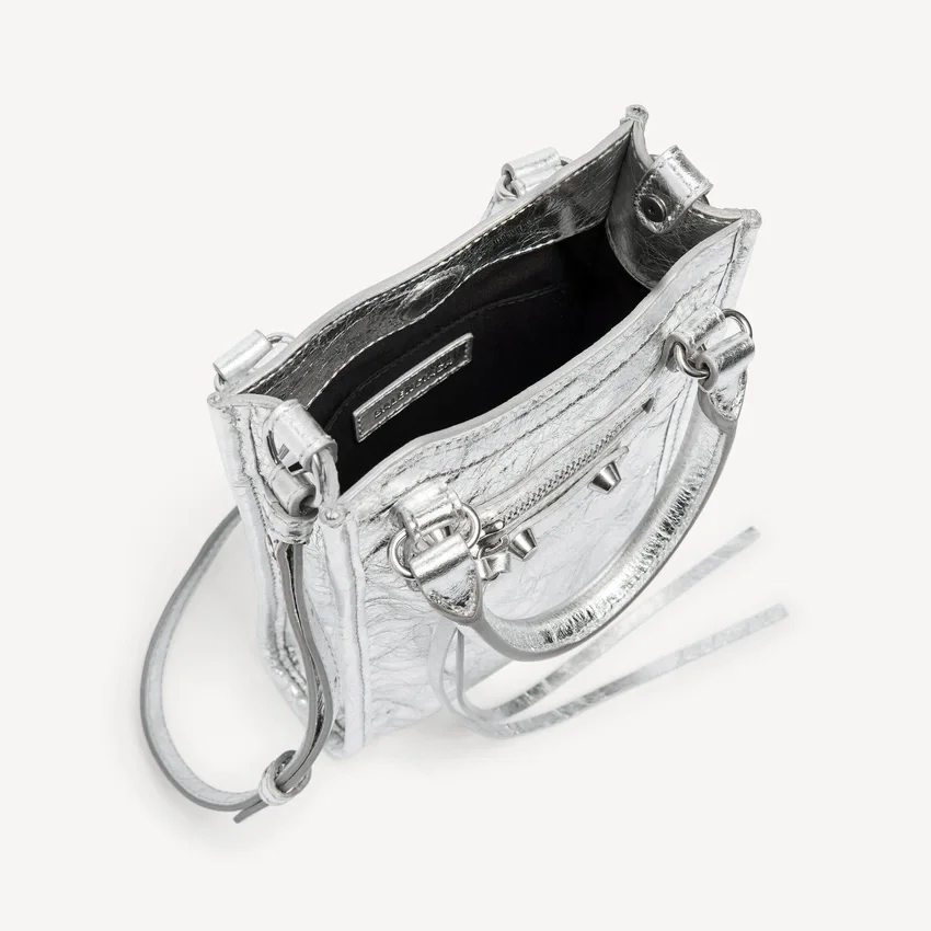 Women’s le city tote phone holder in silver Women’s le city tote phone holder in silver