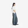Women’s low crotch baggy jeans in dirty vintage blue Women’s low crotch baggy jeans in dirty vintage blue