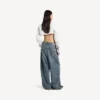 Women’s low crotch baggy jeans in dirty vintage blue Women’s low crotch baggy jeans in dirty vintage blue