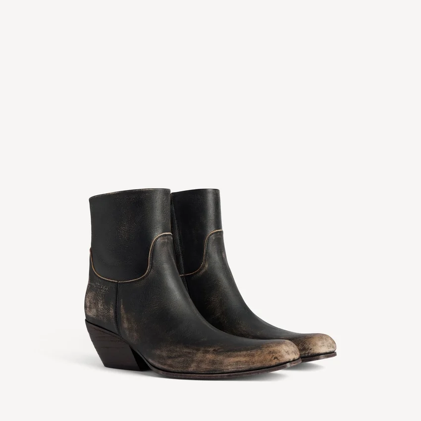 Women’s memphis bootie in black/beige Women’s memphis bootie in black/beige