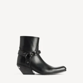 Women’s memphis bootie with harness in black Women’s memphis bootie with harness in black