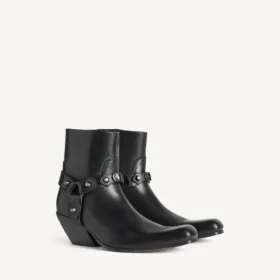 Women’s memphis bootie with harness in black Women’s memphis bootie with harness in black