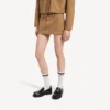 Women’s mini cotton skirt in beige