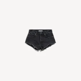 Women’s mini shorts in navy/black overdyed