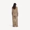 Women’s monogram pyjama pants in beige/black