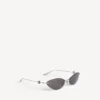 Women’s nano cat sunglasses in silver Women’s nano cat sunglasses in silver