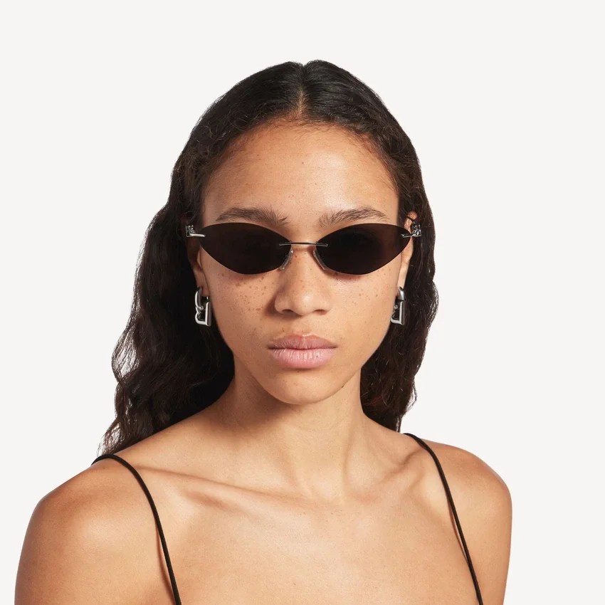 Women’s nano cat sunglasses in silver Women’s nano cat sunglasses in silver