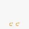 Women’s nano hoop earrings in shiny gold Women’s nano hoop earrings in shiny gold