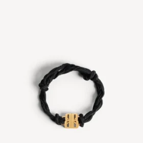 Women’s nano ribbon bb bracelet in black/shiny gold