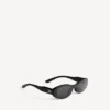Women’s nova oval sunglasses in black