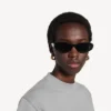 Women’s nova oval sunglasses in black