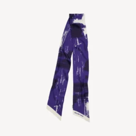 Women’s paintbrush twilly scarf in blue