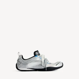 Women’s radar gradient lines sneaker in white/grey/silver/black/blue