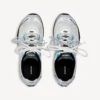 Women’s radar gradient lines sneaker in white/grey/silver/black/blue