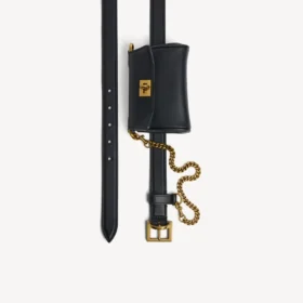 Women’s rodeo belt with pouch in black