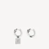 Women’s saint-germain tag earrings in shiny silver Women’s saint-germain tag earrings in shiny silver