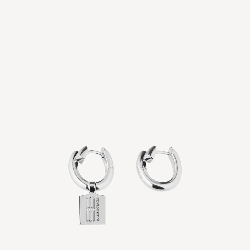 Women’s saint-germain tag earrings in shiny silver Women’s saint-germain tag earrings in shiny silver