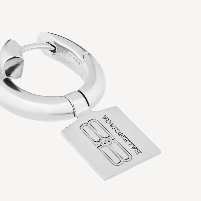 Women’s saint-germain tag earrings in shiny silver Women’s saint-germain tag earrings in shiny silver