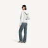 Women’s salon de couture regular fit zip-up hoodie  in white