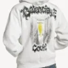 Women’s salon de couture regular fit zip-up hoodie  in white