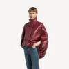 Women’s short cape in burgundy Women’s short cape in burgundy